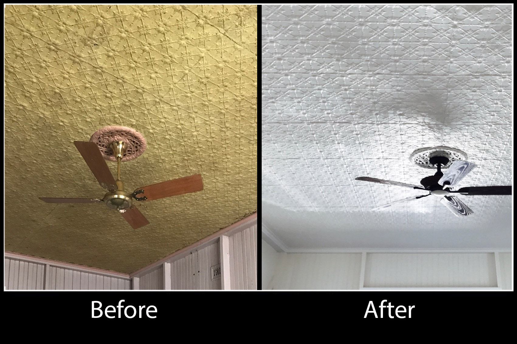 Before and after repaint