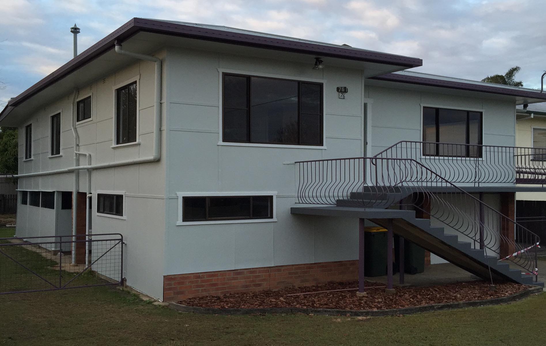 Highset fibro house repainted